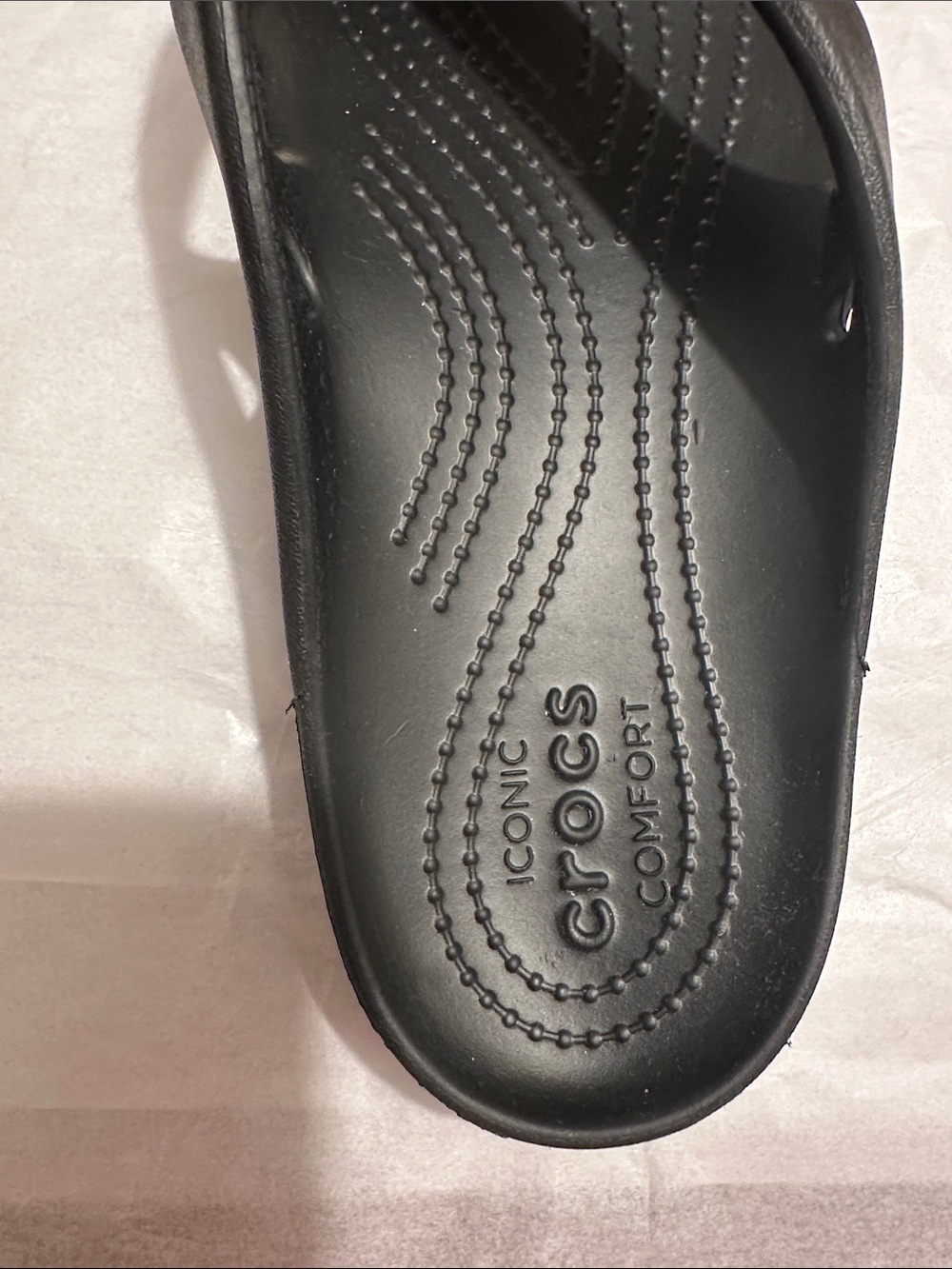 NWT CROCS Black Flip-Flops - Picture 4 of 4